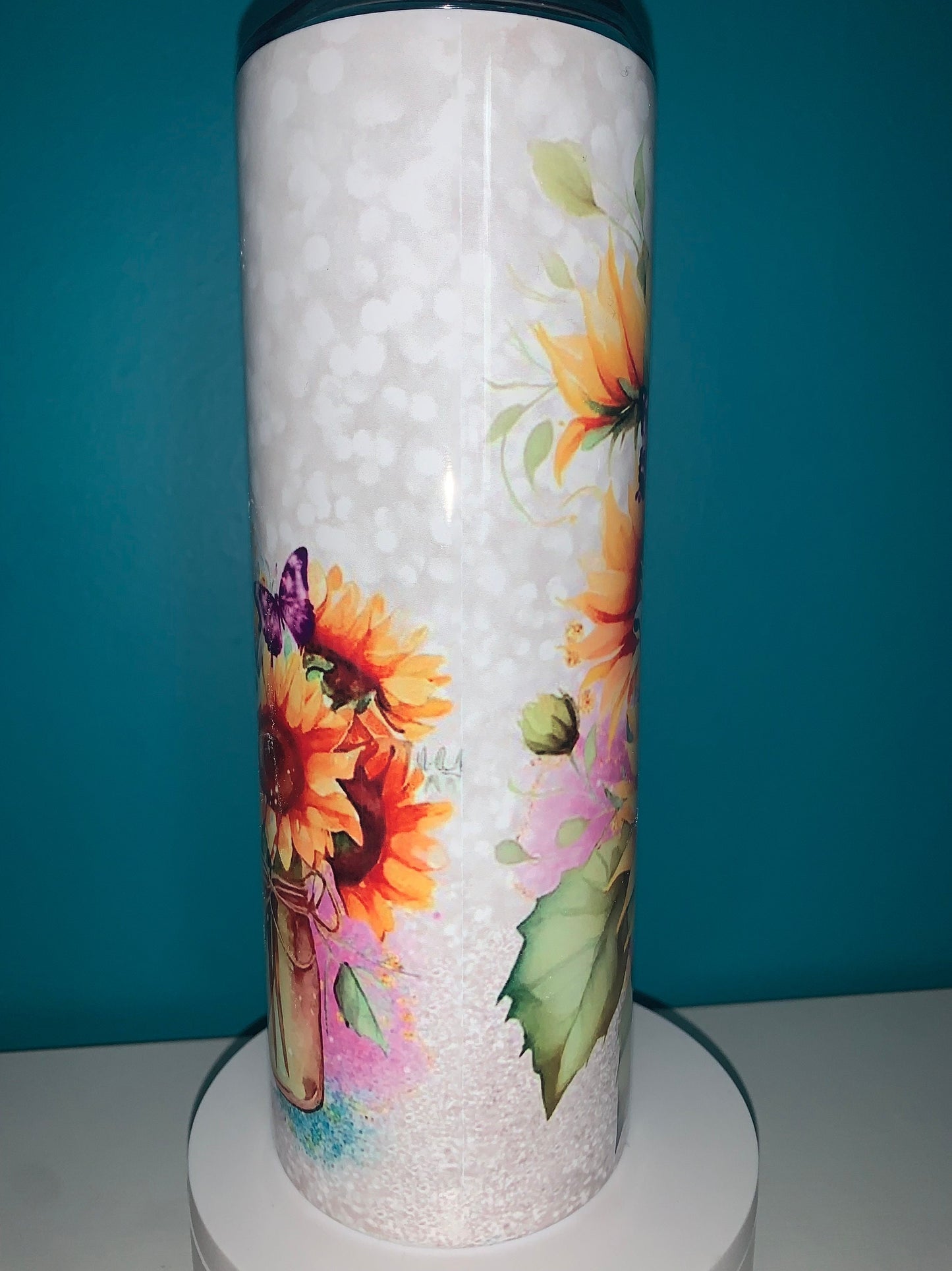 Cow with sunflowers tumbler